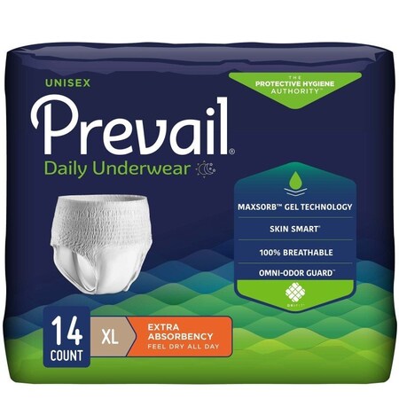 Prevail Daily Underwear Extra Absorbent Underwear, Extra Large, 14PK PV-514